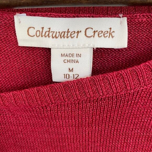 3/$21 Coldwater Creek Red Dolman sleeve Sweater - 10/12 - Picture 4 of 4